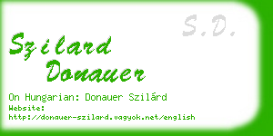 szilard donauer business card
