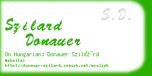 szilard donauer business card